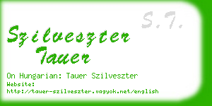 szilveszter tauer business card